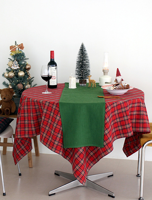 크리스마스 감성 겨울 성탄절 홈파티 캠핑 식탁 테이블 러너 3컬러